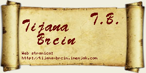 Tijana Brčin vizit kartica